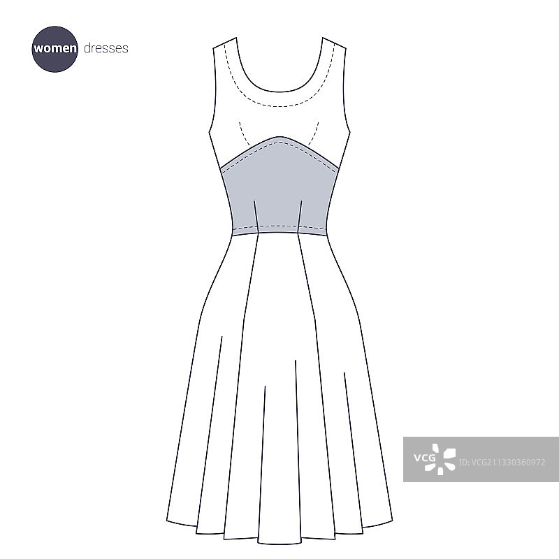 服装细线风格图片素材