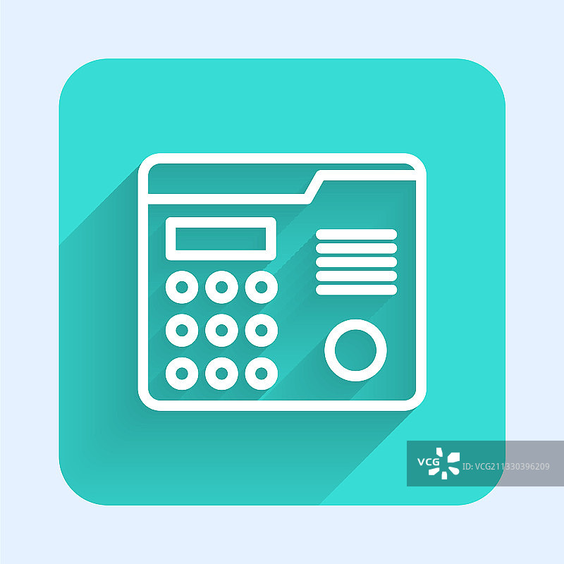 白色线条房屋对讲系统图标隔离图片素材