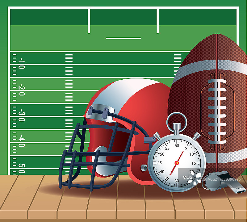 美式足球训练营计时器头盔图片素材