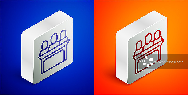 2.5D线条陪审员图标图片素材