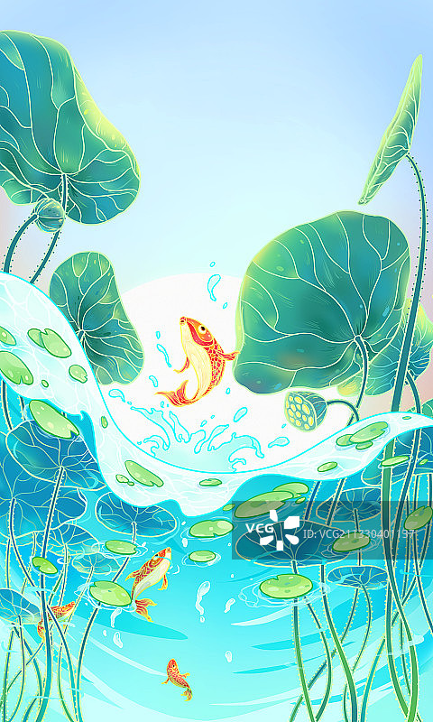 夏天创意插画图片素材