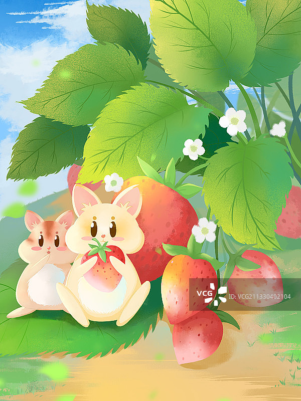 仓鼠的夏日图片素材