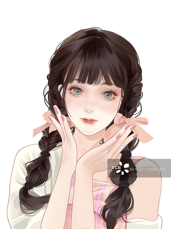 人物立绘之都市可爱女孩图片素材