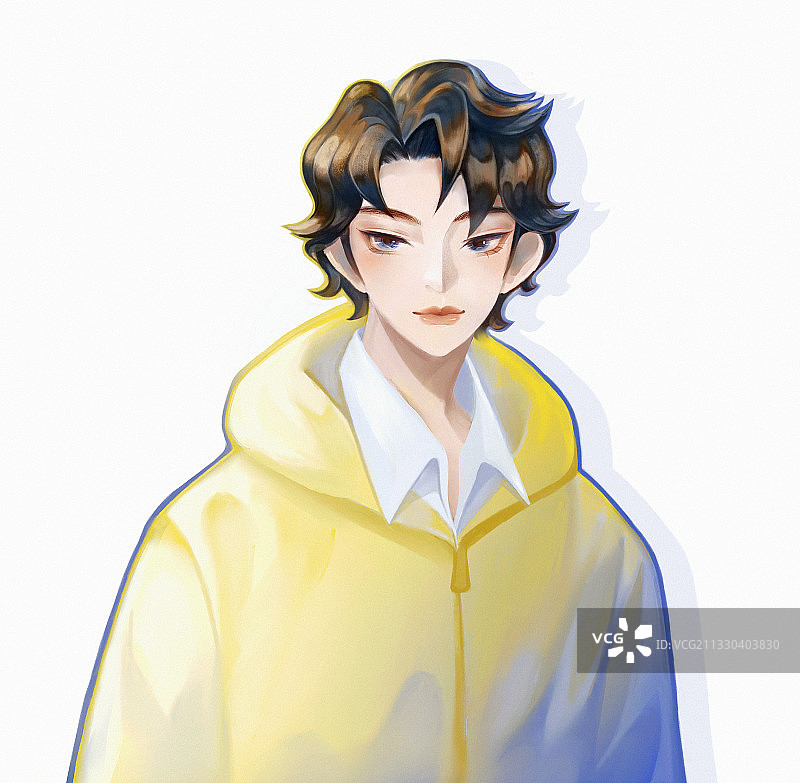 帅气的黄衣少年图片素材