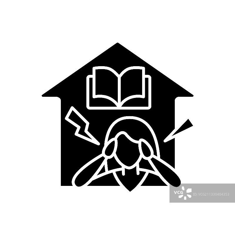 在家教育压力标志图标图片素材