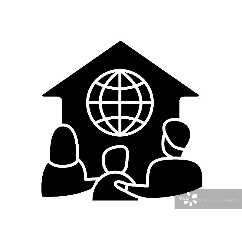 全球家庭教育文字图标图片素材