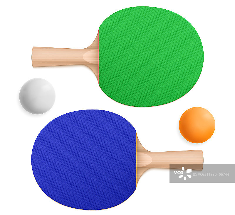 乒乓球拍和球乒乓球器材图片素材
