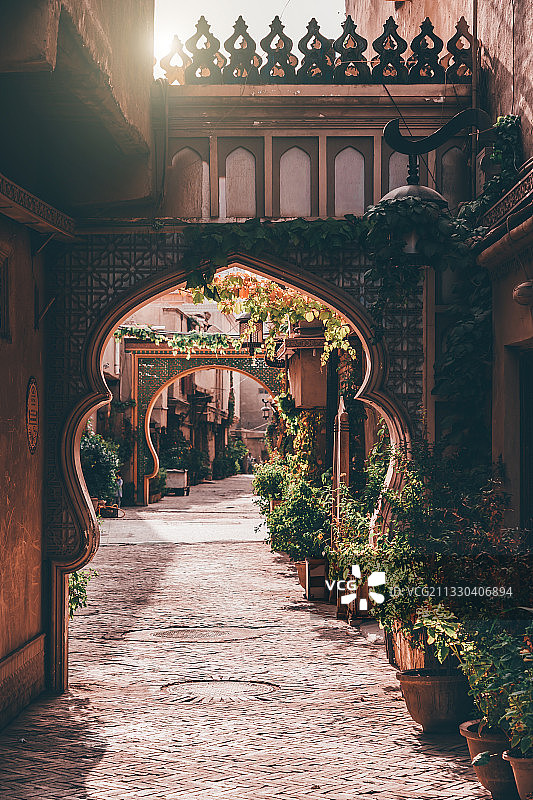 新疆喀什古城风貌图片素材