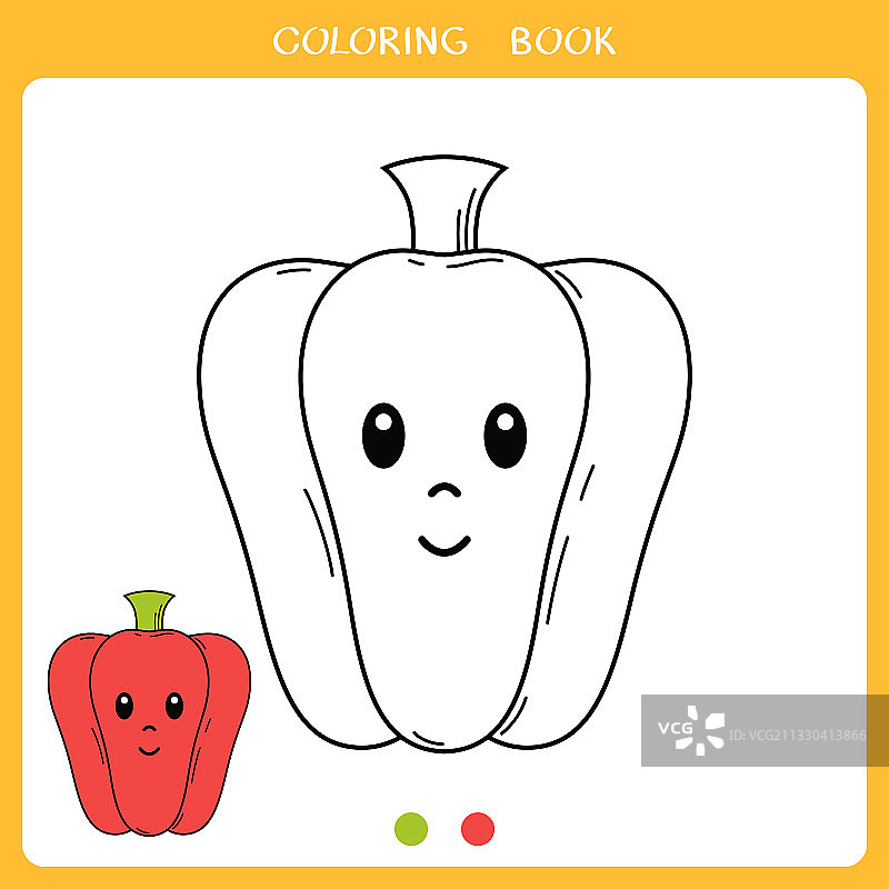 可爱的辣椒填色书素材图片素材