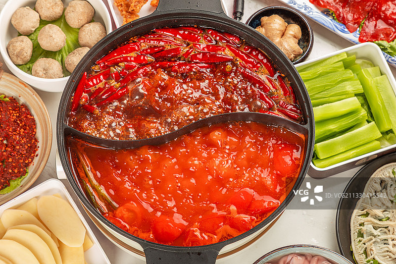 鸳鸯锅火锅图片素材