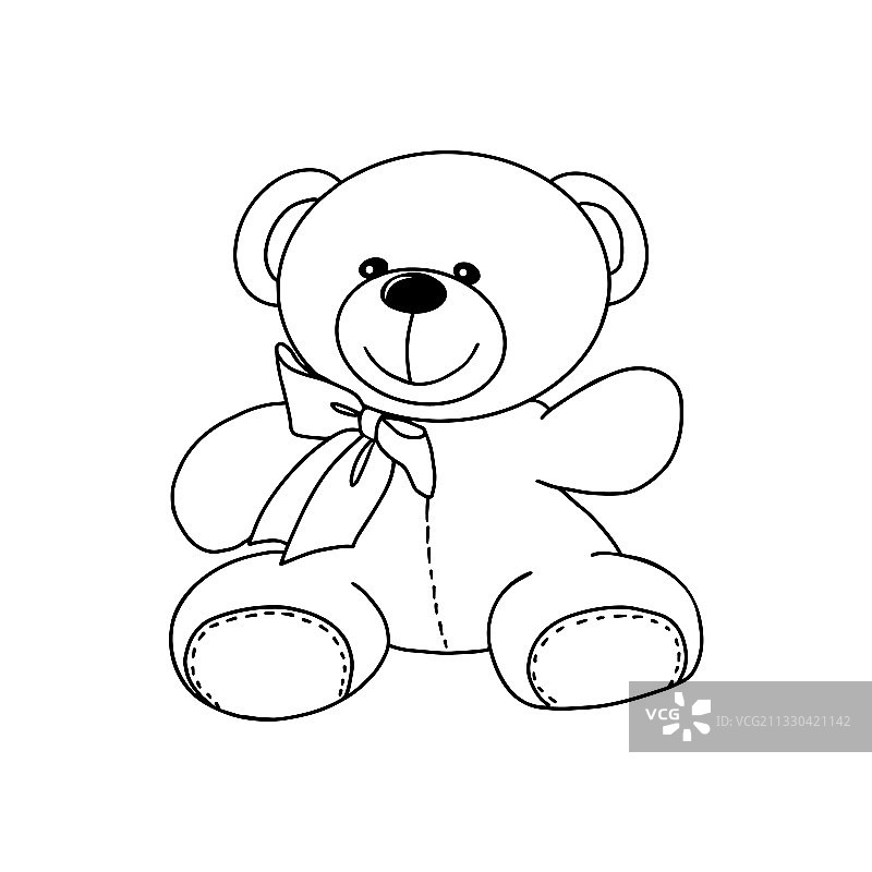 手绘可爱泰迪熊图片素材