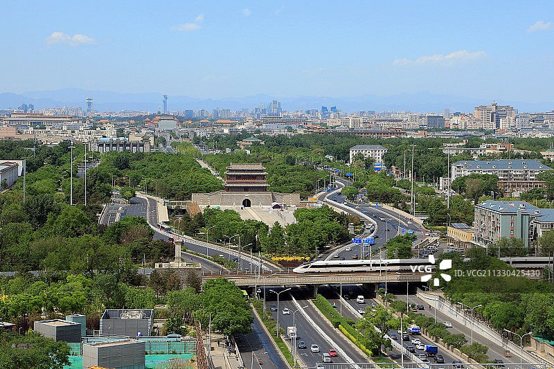 北京中轴线最南端永定门图片素材