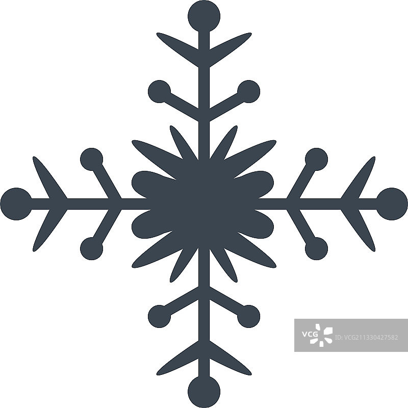 圣诞与冬季雪花概念线条图片素材