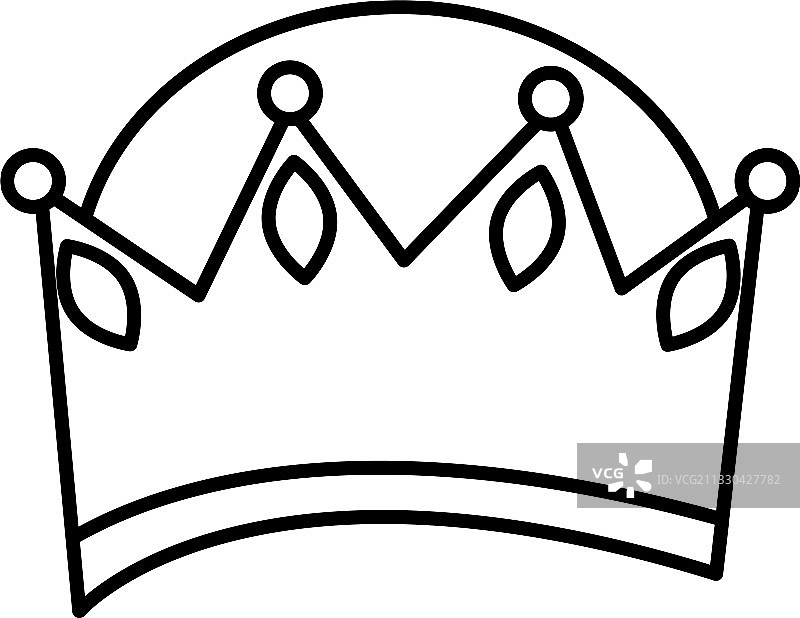 皇冠图标线条样式图片素材