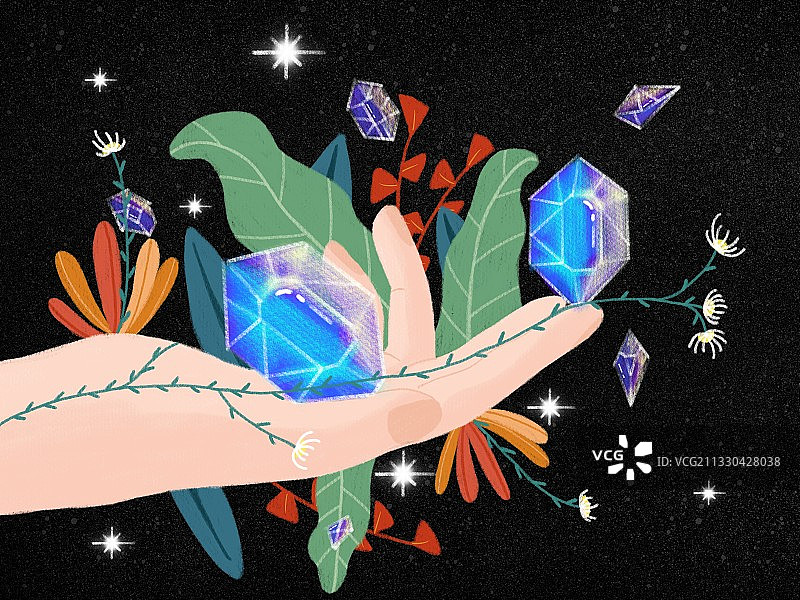 指尖的珍宝图片素材