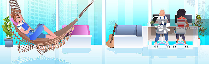 混血人种商人工作和交流图片素材