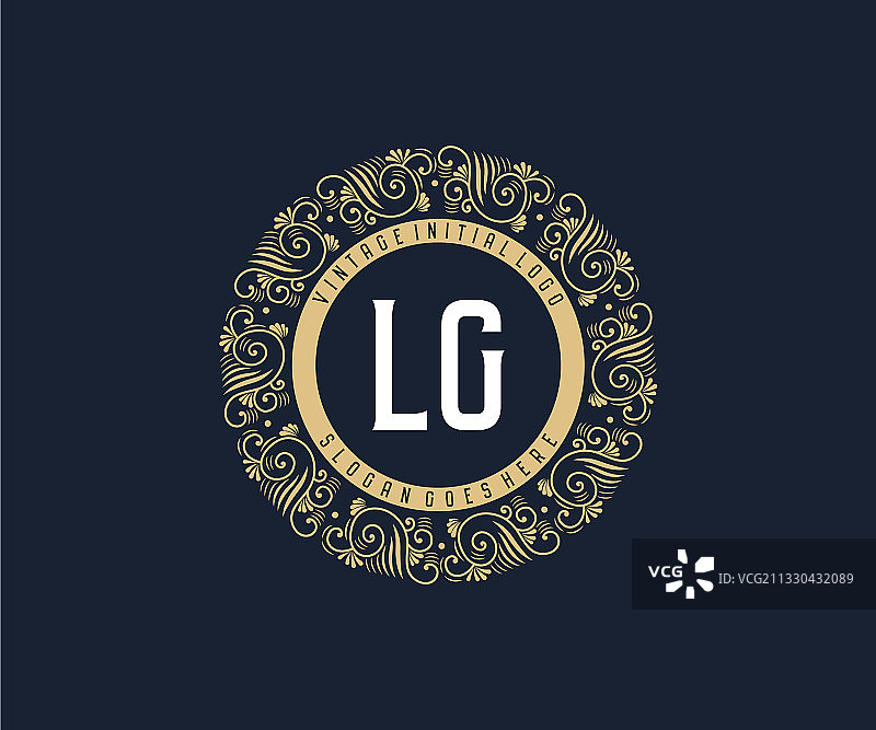 LG复古维多利亚风格标志图片素材