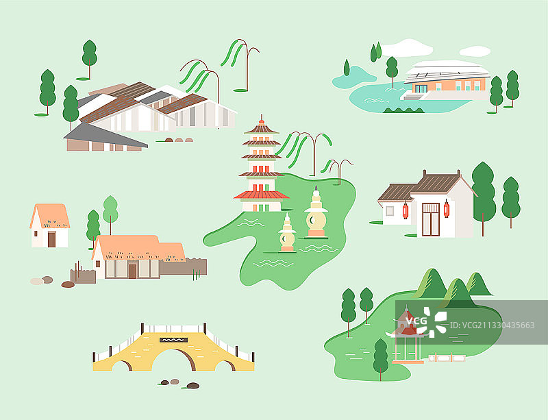 建筑，杭州，江南图片素材