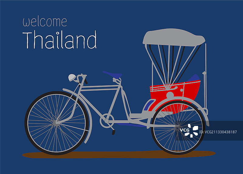 泰国复古三轮车设计图片素材