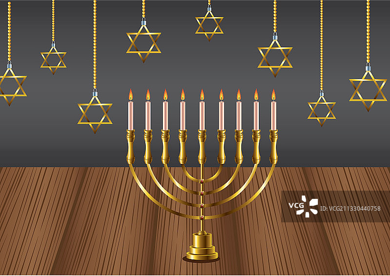 带有枝形吊灯的光明节庆祝活动图片素材