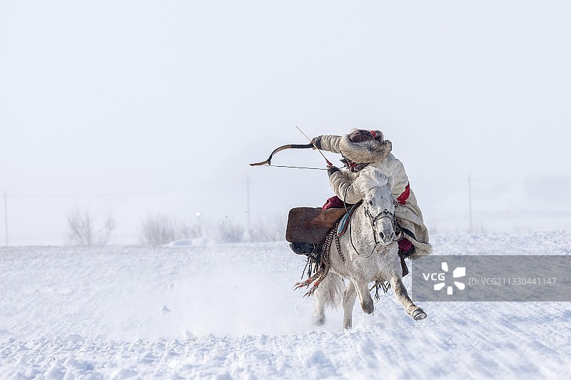 马背射箭图片素材