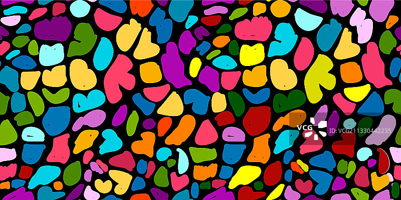 彩色动物纹理无缝图案图片素材