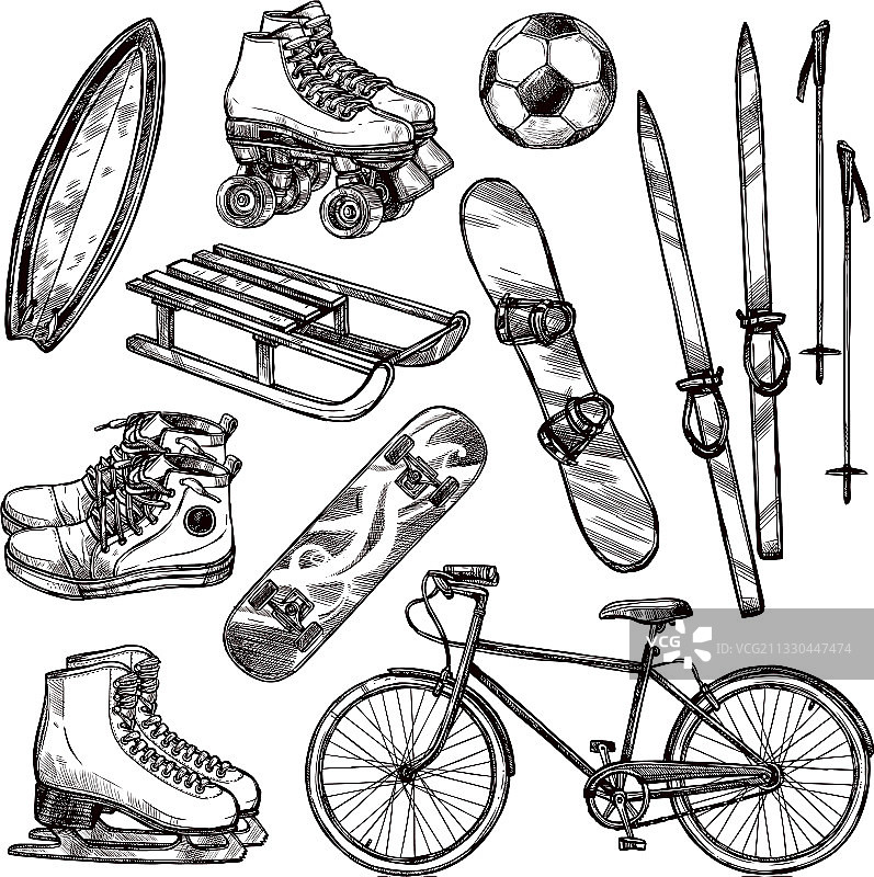 运动器材集合图片素材