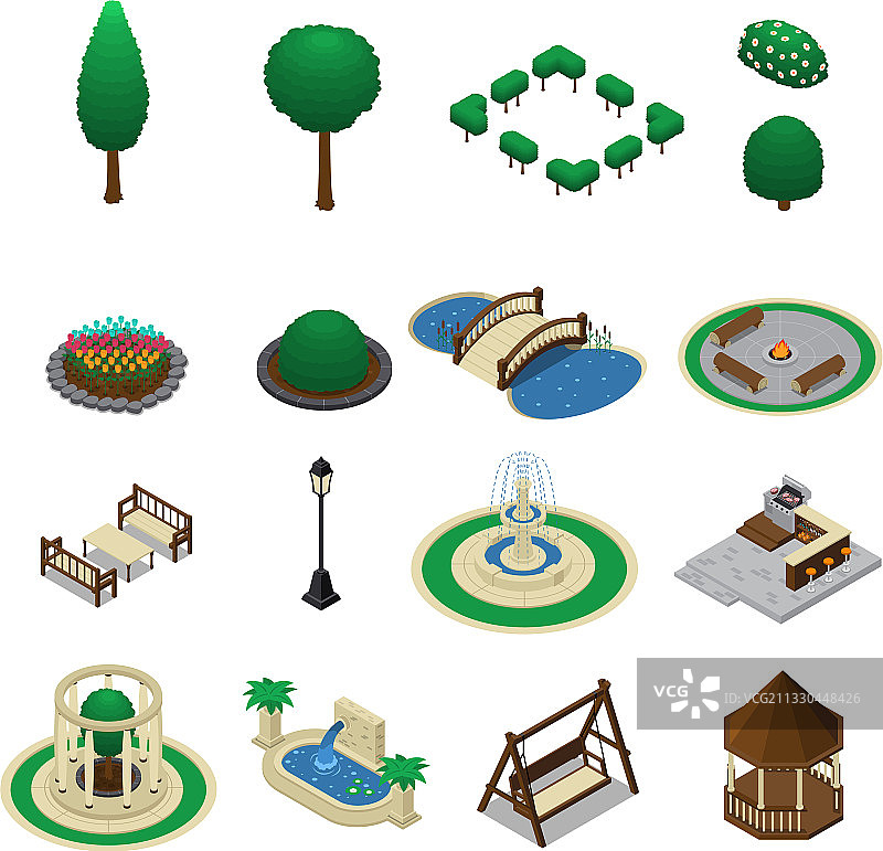 房屋花园构造器套装图片素材