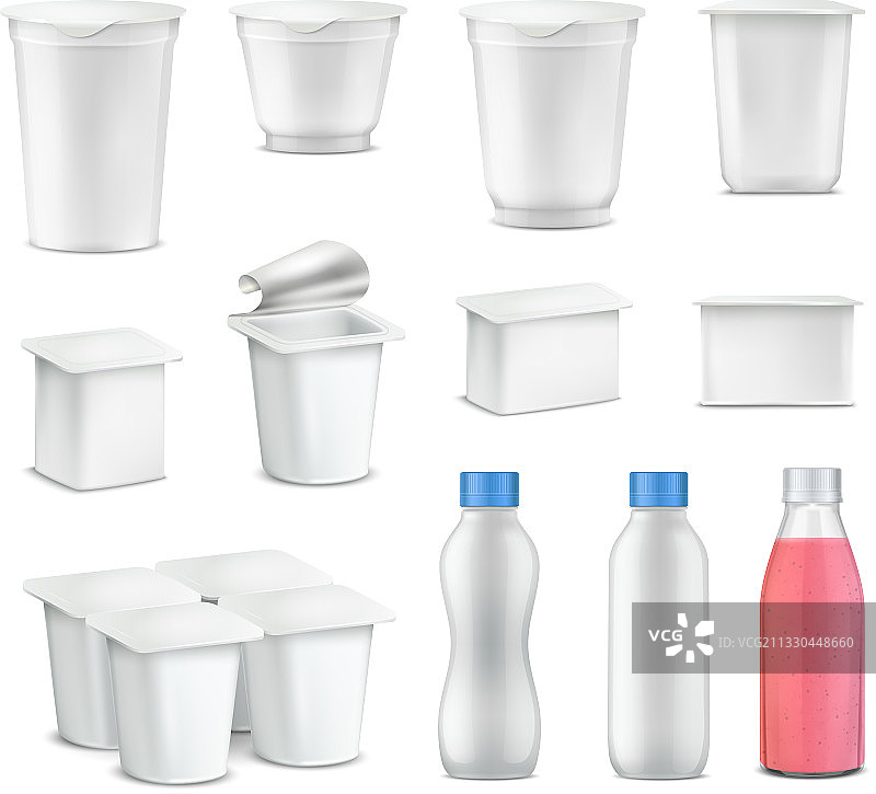 逼真酸奶包装系列图片素材