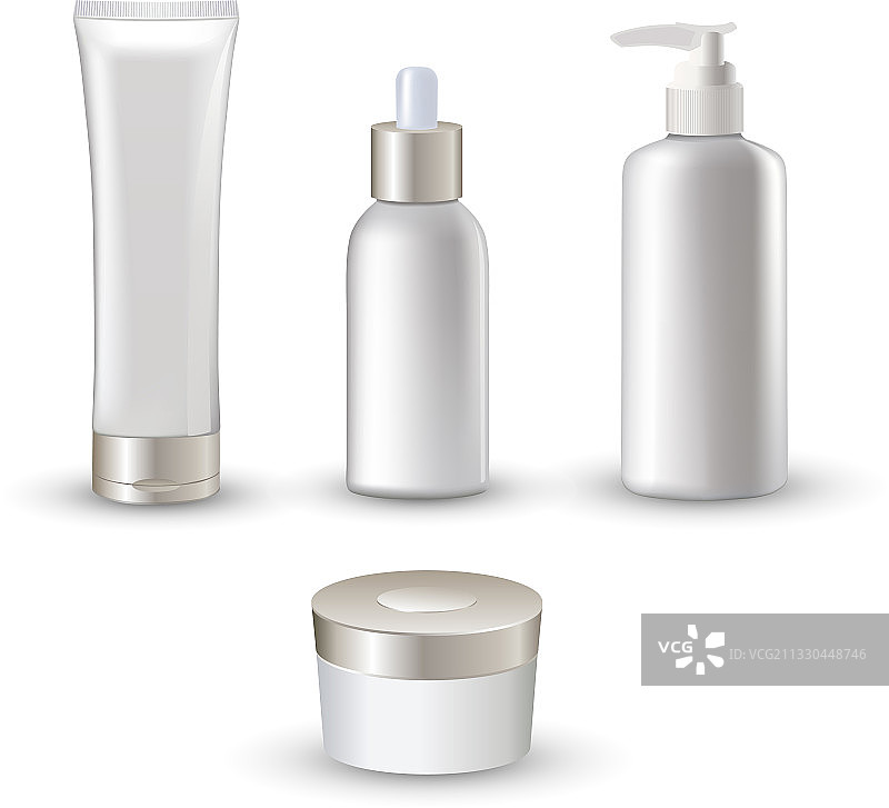 逼真化妆品软管图标集图片素材