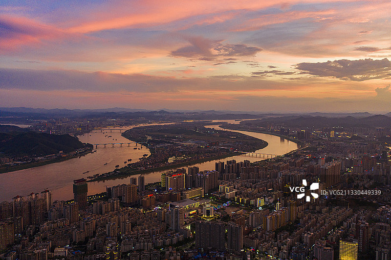 广西梧州长洲岛上景美如画图片素材