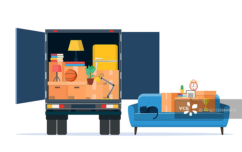 运输货物的卡车图片素材