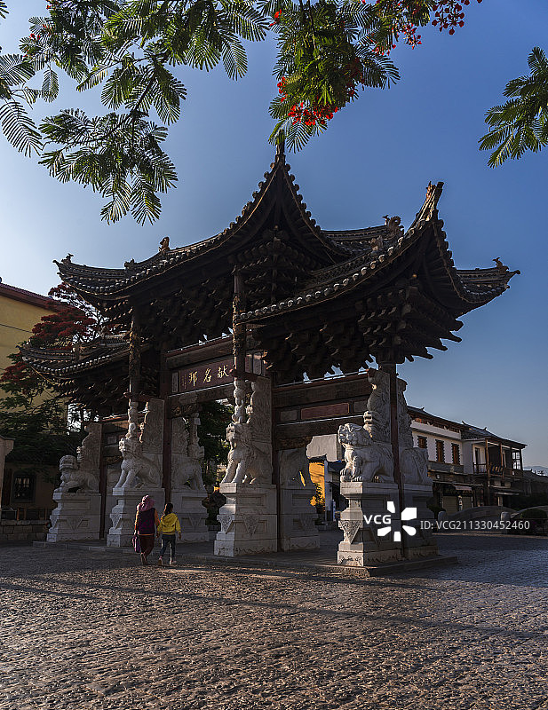 古城牌楼图片素材