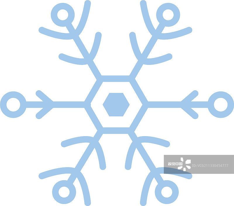 雪花圣诞节冬季蓝色线条概念图片素材