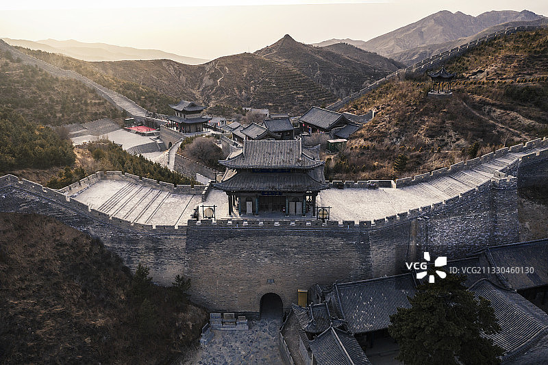 暮色雁门关图片素材