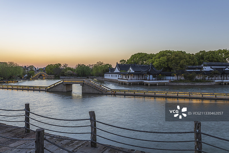 中国上海松江广富林文化遗址建筑图片素材