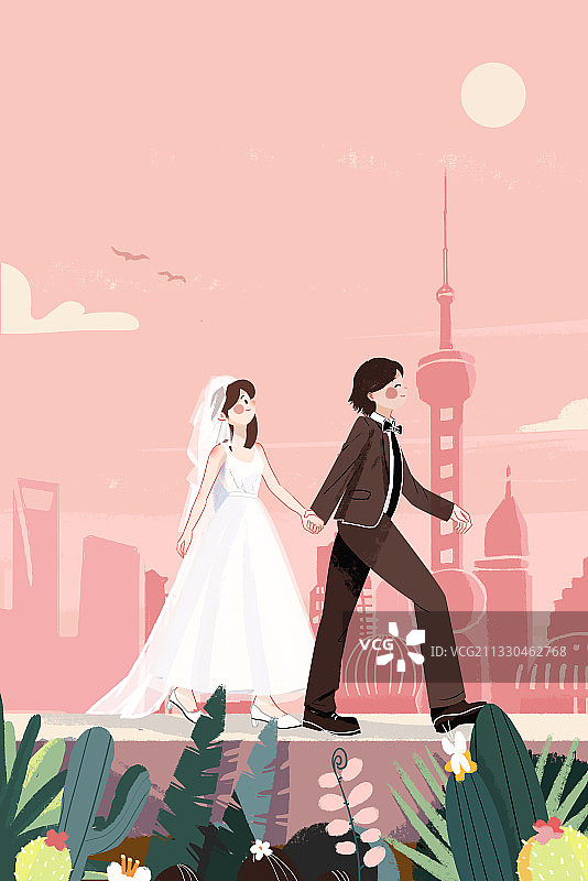 情人节上海城市浪漫旅拍图片素材