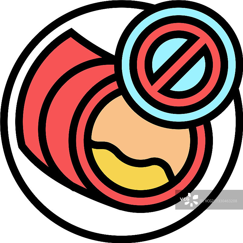 血管阻塞彩色图标图片素材