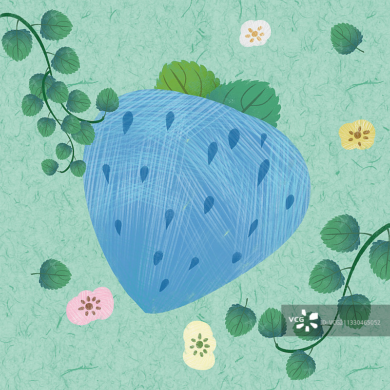 可爱草莓背景插画图片素材