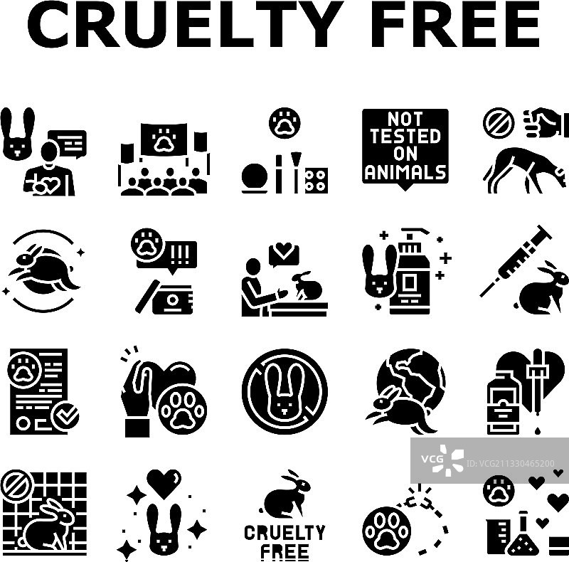 零残忍动物系列图标图片素材