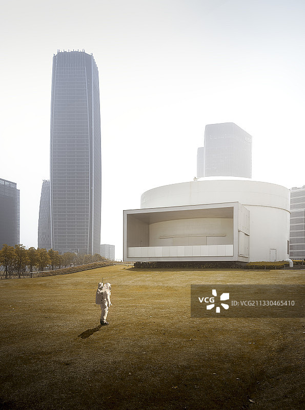 海，油罐艺术馆，内部，建筑外立面，草地，高楼大厦图片素材