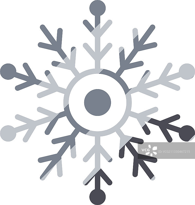 圣诞与冬季雪花概念线条图片素材