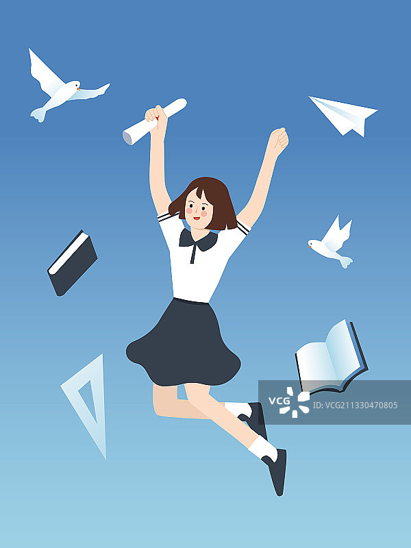 高考高中 一个人图片素材