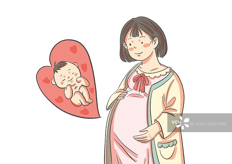 可爱孕妇图片素材