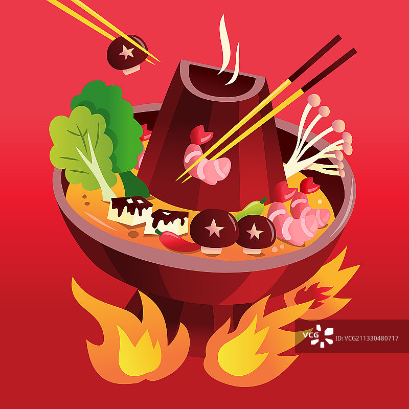 火热的火锅晚餐图片素材