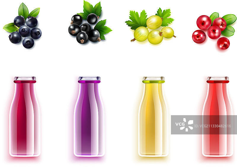 逼真风格的浆果汁图片素材