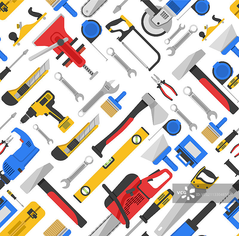 工作工具无缝图案图片素材