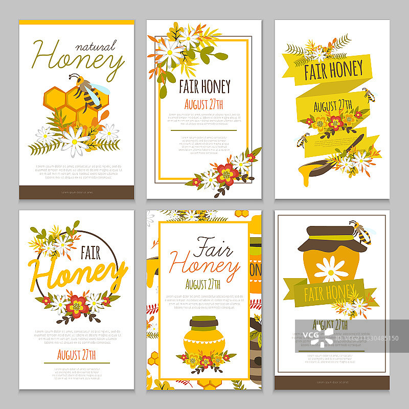 手绘蜂蜜海报合集图片素材