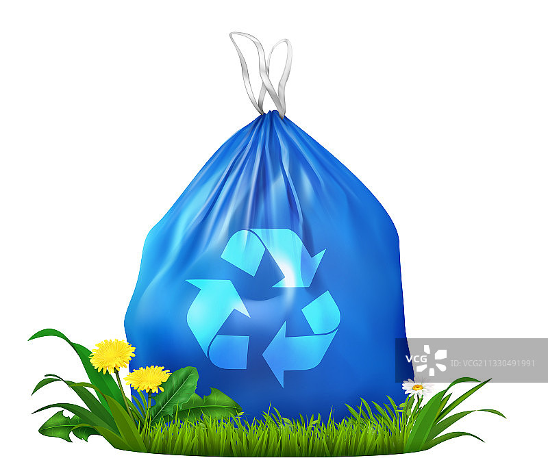 环保垃圾袋构成图片素材