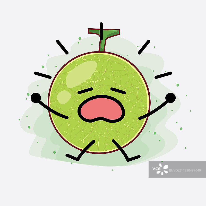 可爱的哈密瓜角色图片素材